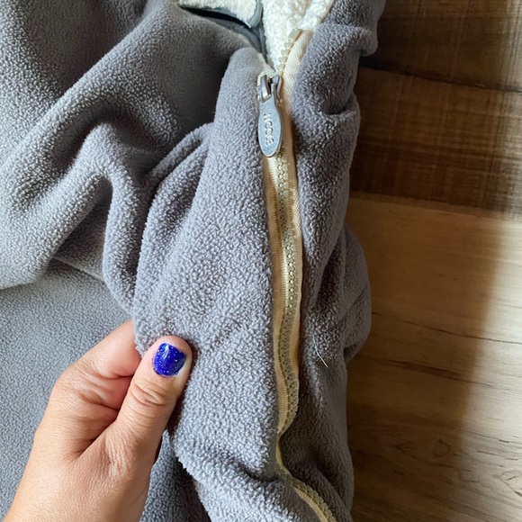 JJ Cole Car Seat Plush Soft Cozy Cover Bundle Me Grey Fleece Zippered - Picture 5 of 9